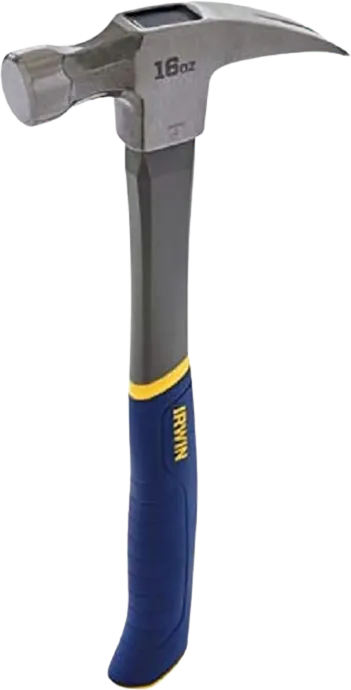 IRWIN Hammer, Fiberglass, General Purpose, Claw, 16 oz.