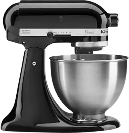 KitchenAid Classic Series 4.5 Quart Tilt-Head Stand Mixer K45SS, Onyx Black